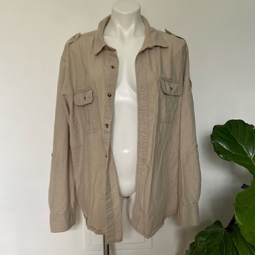 Scandia Woods Oversized Cargo Cotton Button Down